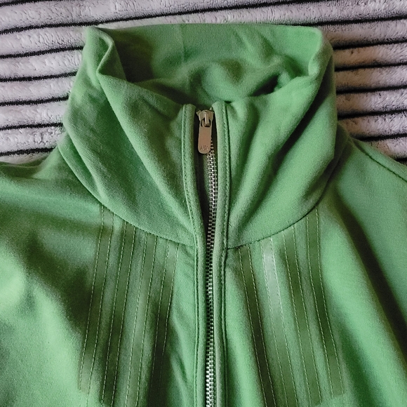 Armani Exchange Women Fern Green Double Zipper Turtleneck Sweater Size M - Picture 4 of 4